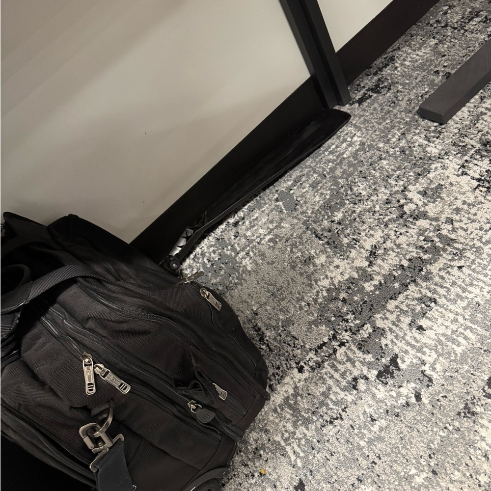 Black Men's Travel Backpack - Durable Carry Bag